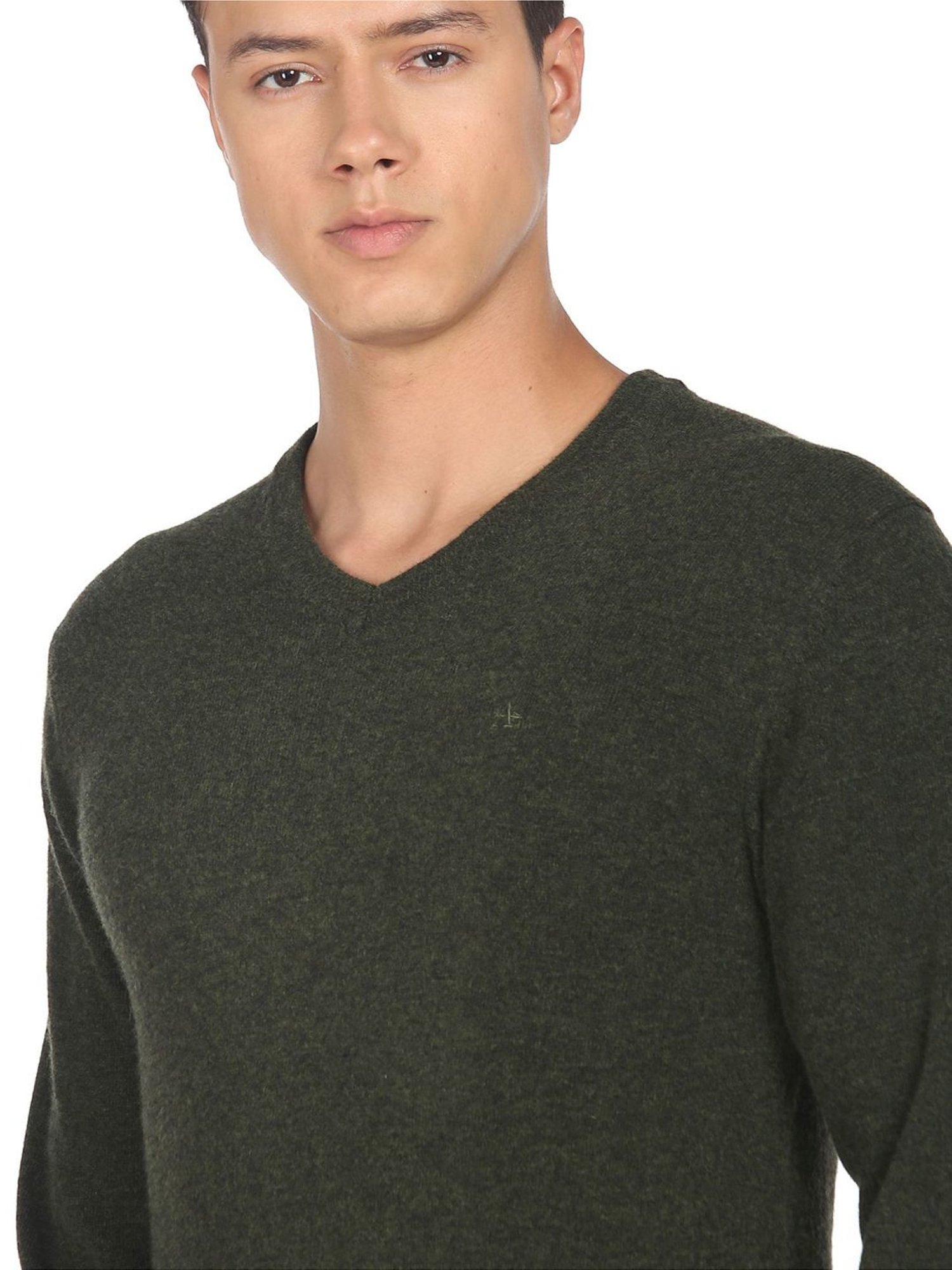 Arrow Sport Olive Regular Fit Sweater
