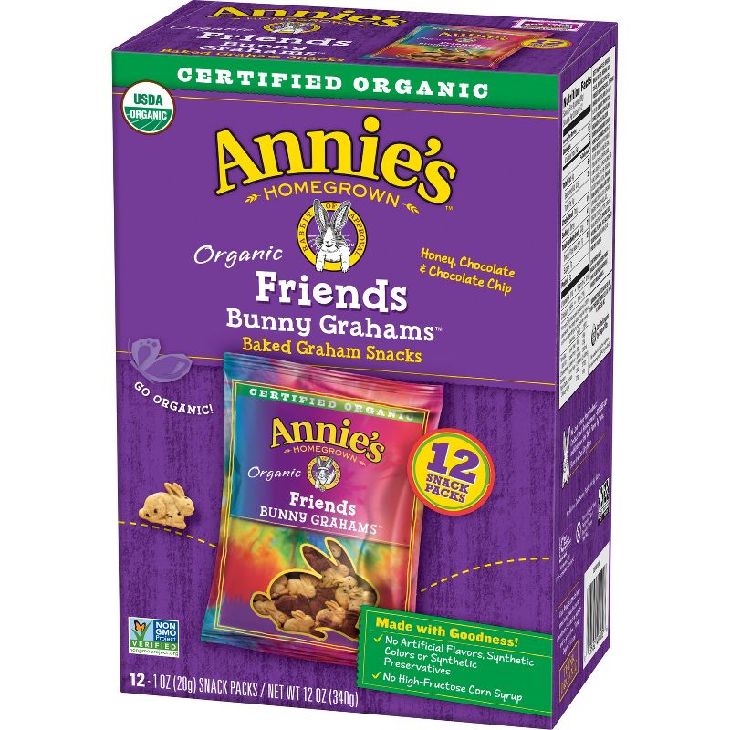 Annie's Friends Bunny Organic Grahams Baked Snacks - 12oz