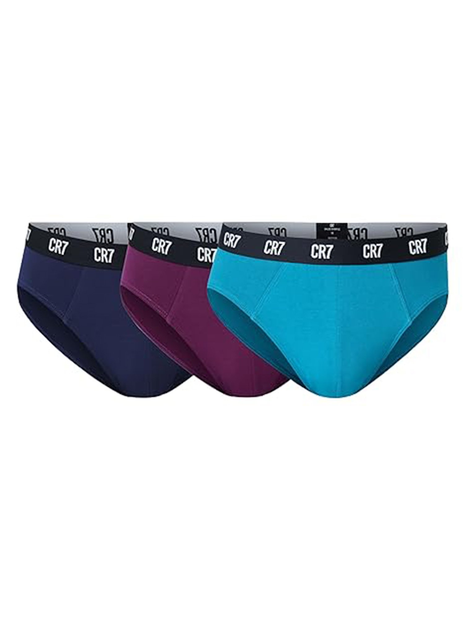 CR7 Multicolor Comfort Fit Basic Briefs - Pack of 3