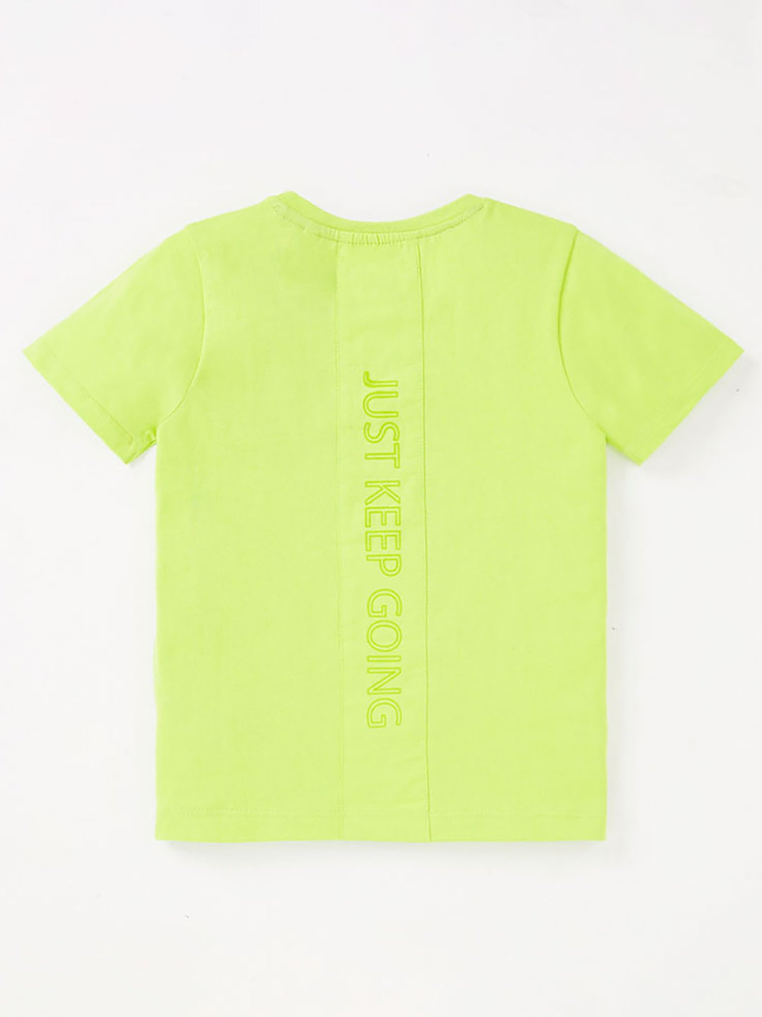 Ed-a-Mamma Kids Neon Green Solid T-Shirt