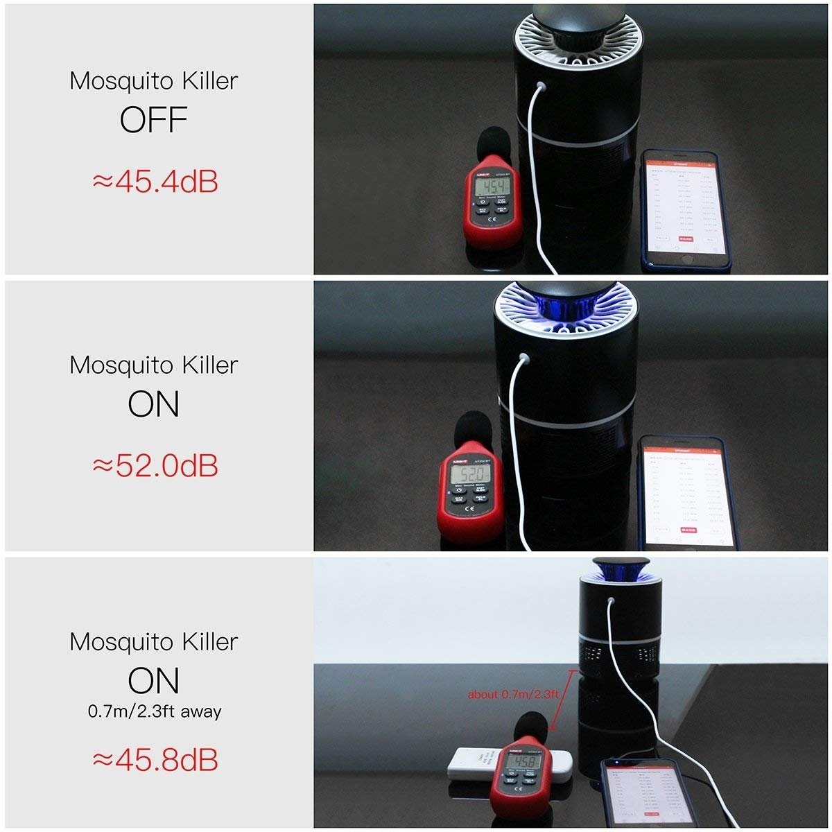 AICase Electric Mosquito Killer with Trap Lamp, Chemical-free USB Powered UV LED Light