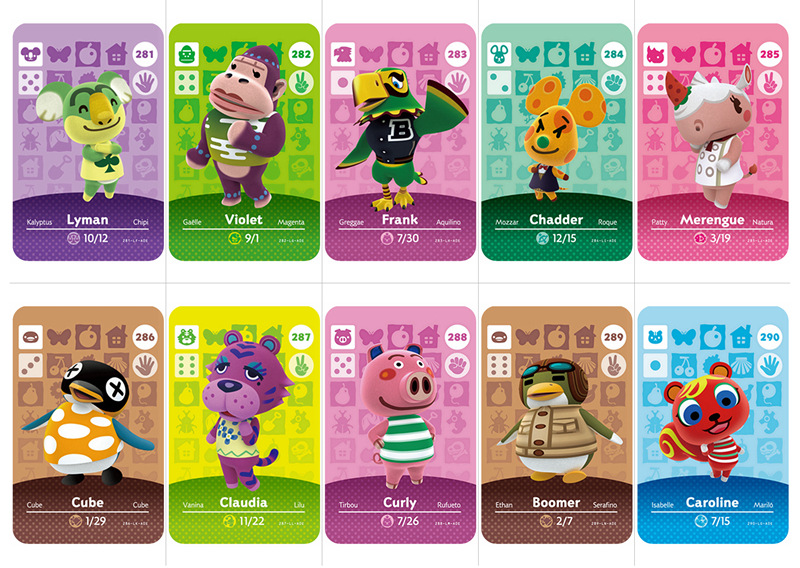Series 3(201--300) Animal Crossing Game Villager Amiibo Card for Nintendo Switch