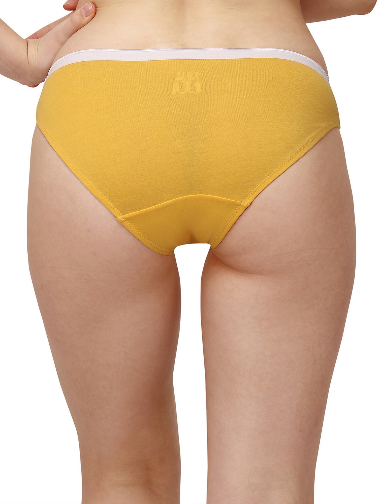 Soie Grey & Yellow Printed Bikini Panty - Pack of 3