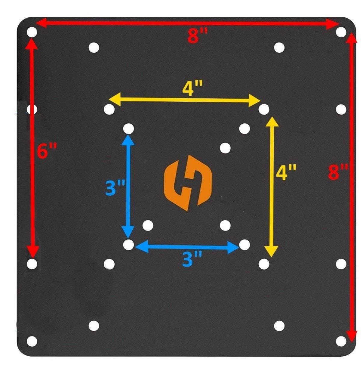 Husky Mounts 200x200 VESA Adapter Allows 100x100 Mount to Fit 200X100, 200x200 Monitor VESA Plate Extender. Compatible W/Samsung, Sony and Other TV Bracket Extension Kit.TV Hardware Included