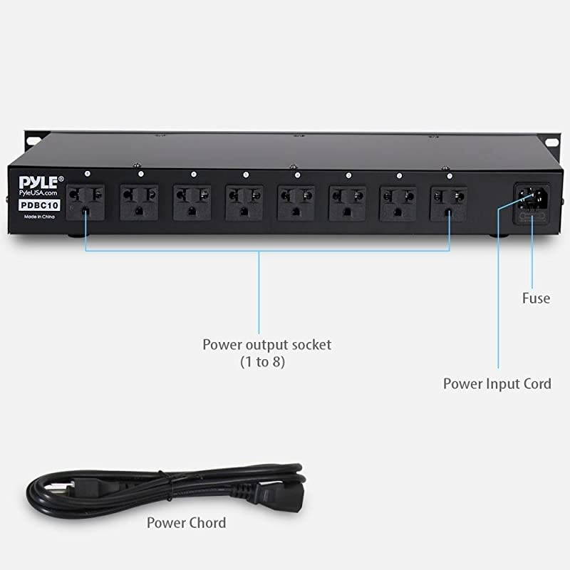 Rack Mount PDU Unit 8 Outlets w Digital Display and Surge Protection 1U15A120V Aluminum Alloy Power Covered w ONOFF SwitchWide Usage amp BuiltIn Circuit Breaker SereneLife PDBC10