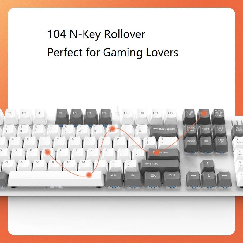 A-jazz Robo Cop Pro Version N-key Rollover Ergonomic Design,Cool Exterior USB Wired  Mechanical Gaming Keyboard , PBT Keycaps-Pencil Blue