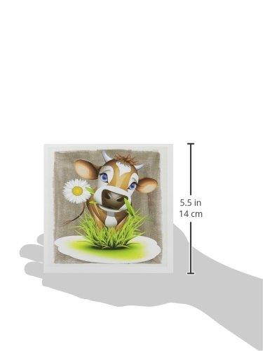3dRose Jersey Cow in Grass - Greeting Cards, 6 x 6 inches, set of 6 (gc_110913_1)