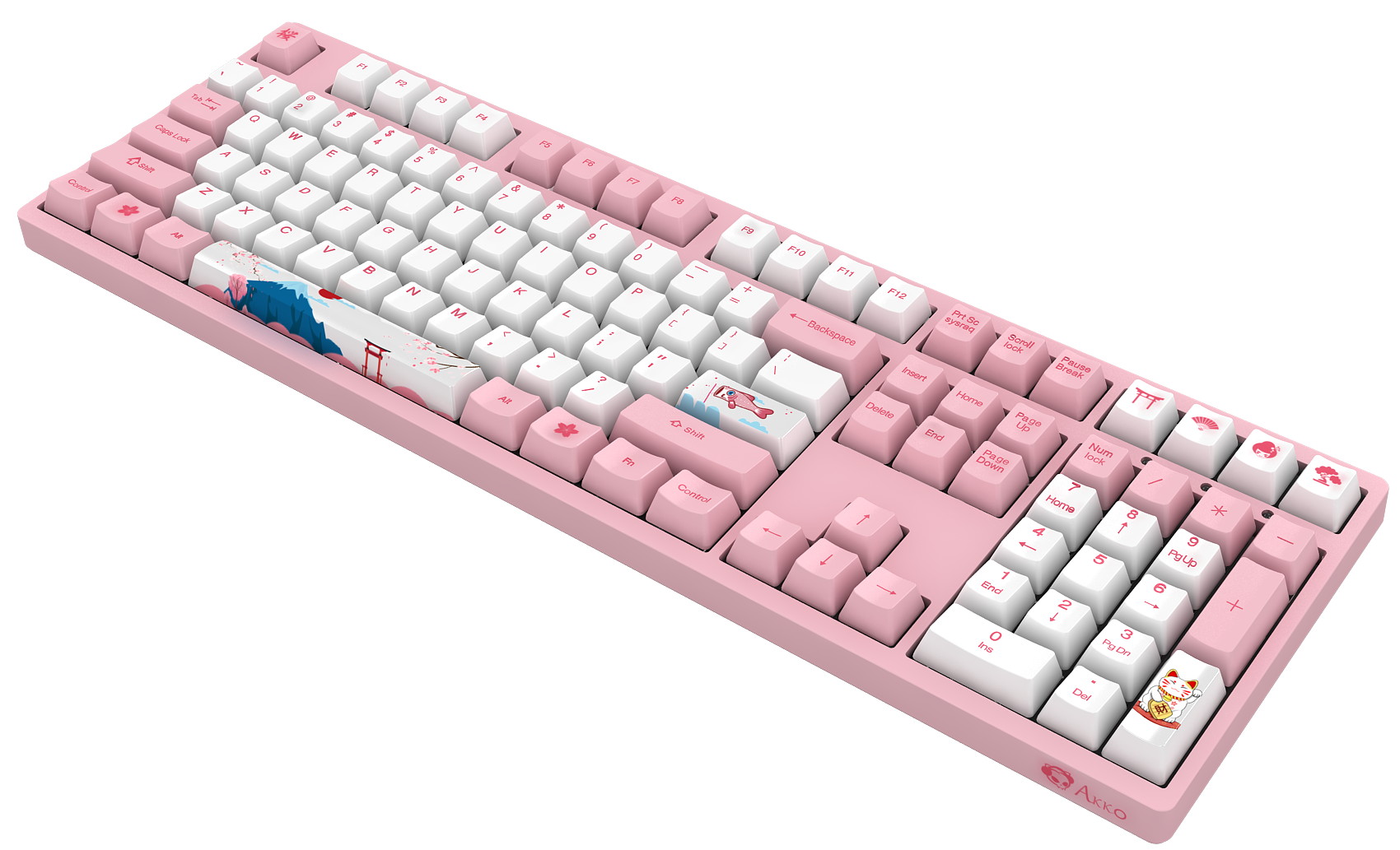 Akko 3108V2 Sailor Moon Gaming Mechanical Keyboard Pink Switch Double Shot Dye Sub PBT Keycaps NKRO Detachable USB Type-C Pink Cat Paw