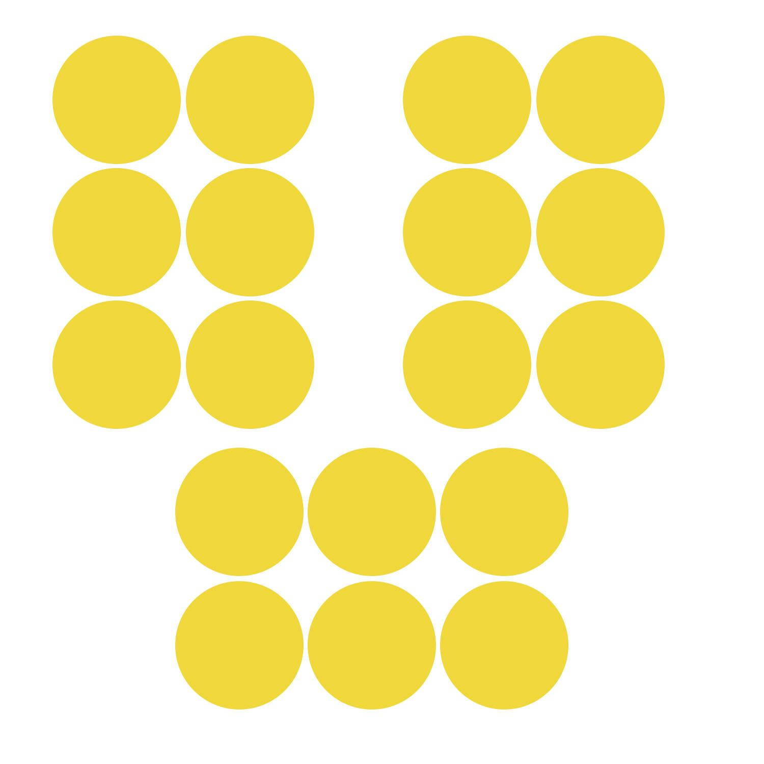 LiteMark 2 Inch Orange Dot Decals - Pack of 80