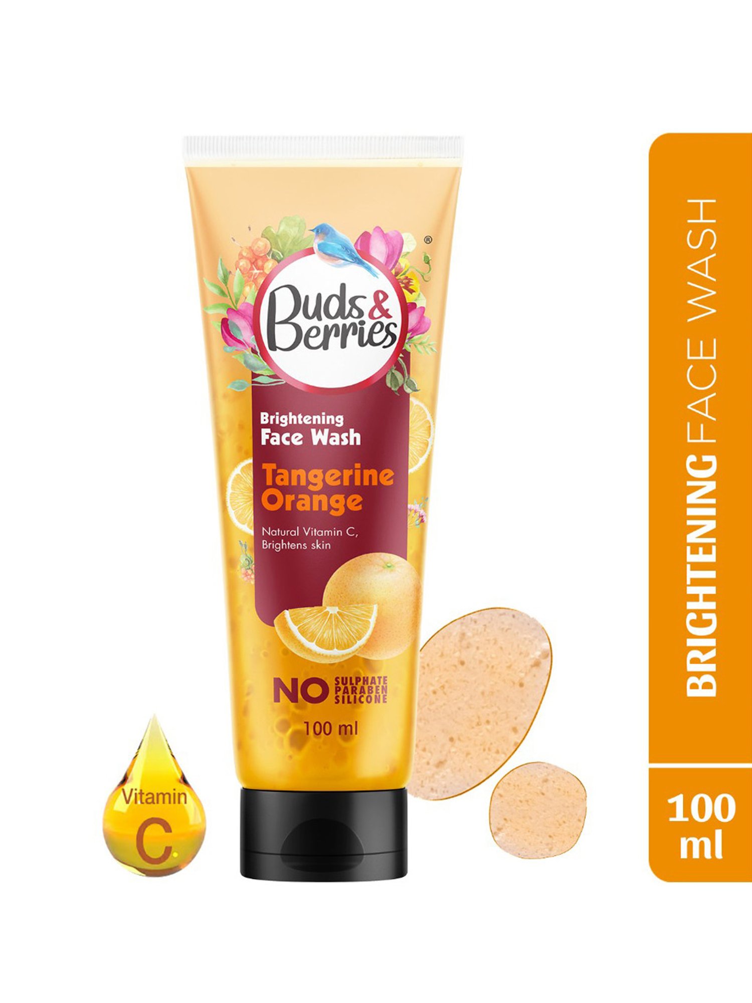 Buds & Berries Tangerine Orange Brightening Face Wash - 100 ml