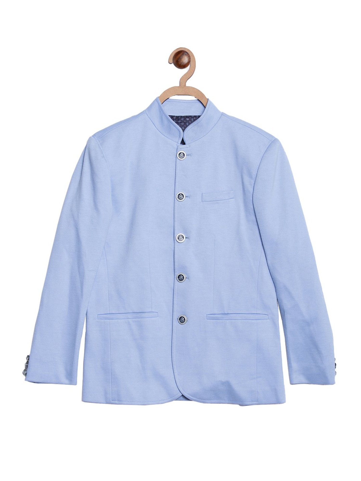 Blue Giraffe Kids Maroon Solid  Blazer