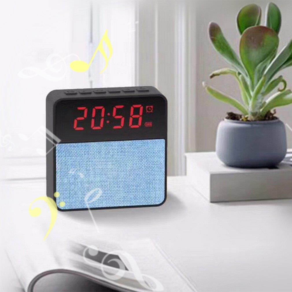 JT2605 Wireless Bluetooth Speaker LED Alarm Clock Hands-free Support TF Card