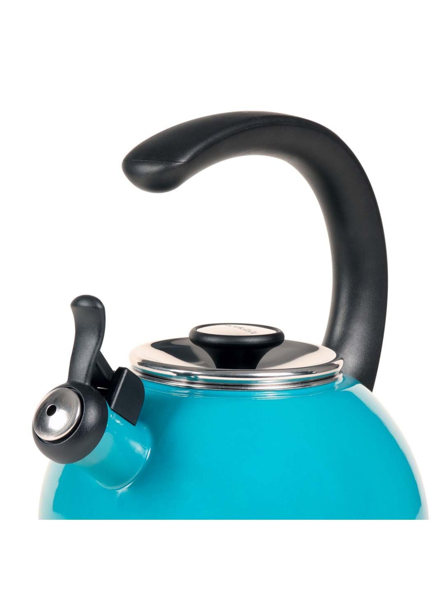 Circulon Enamel Turquoise On Steel Whistling Tea Kettle (1.9 Liters)