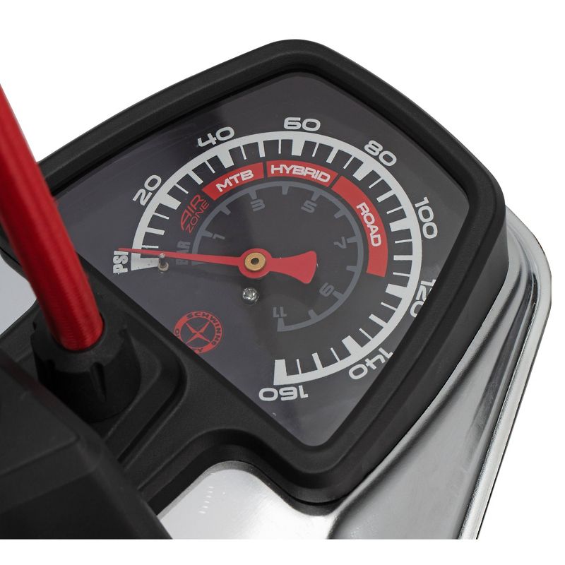 Schwinn Cyclone Max Refresh Floor Pump - Silver