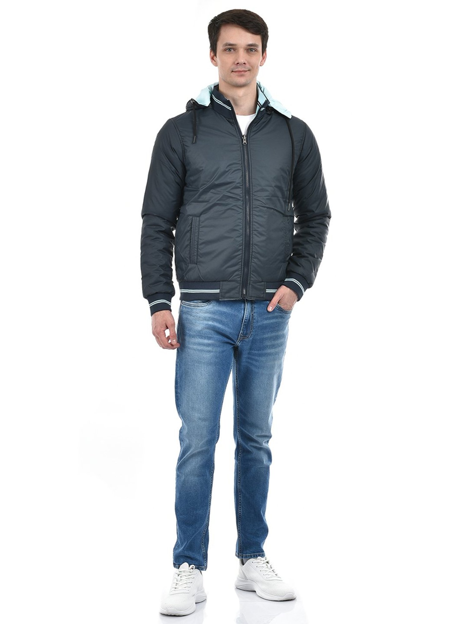 Lawman Pg3 Blue Regular Fit Reversible Jacket