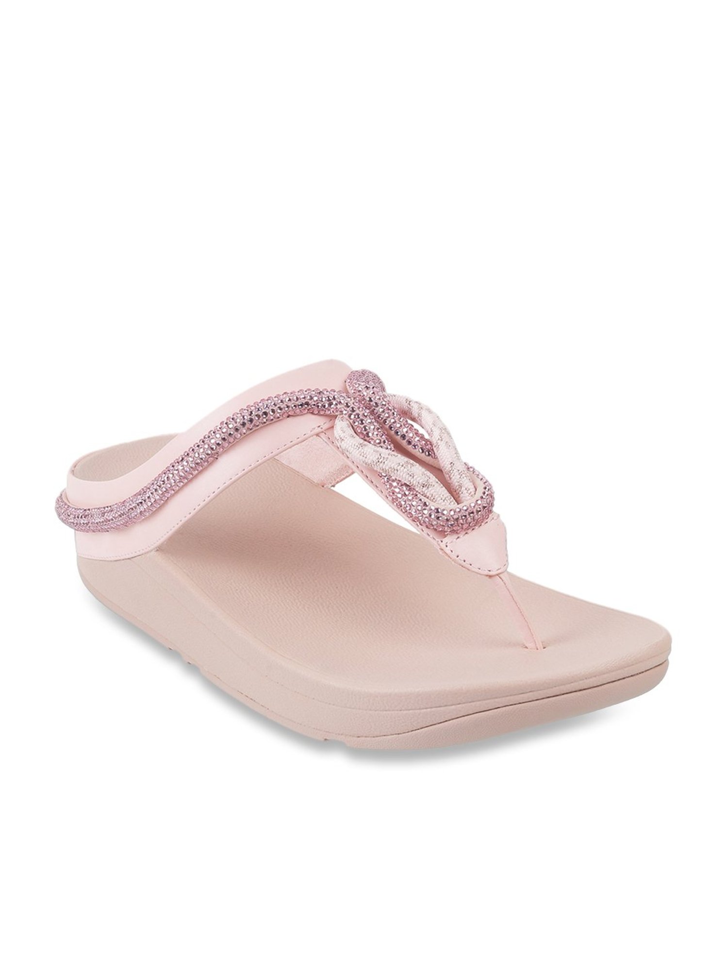 FitFlop Women's Pink T-Strap Wedges