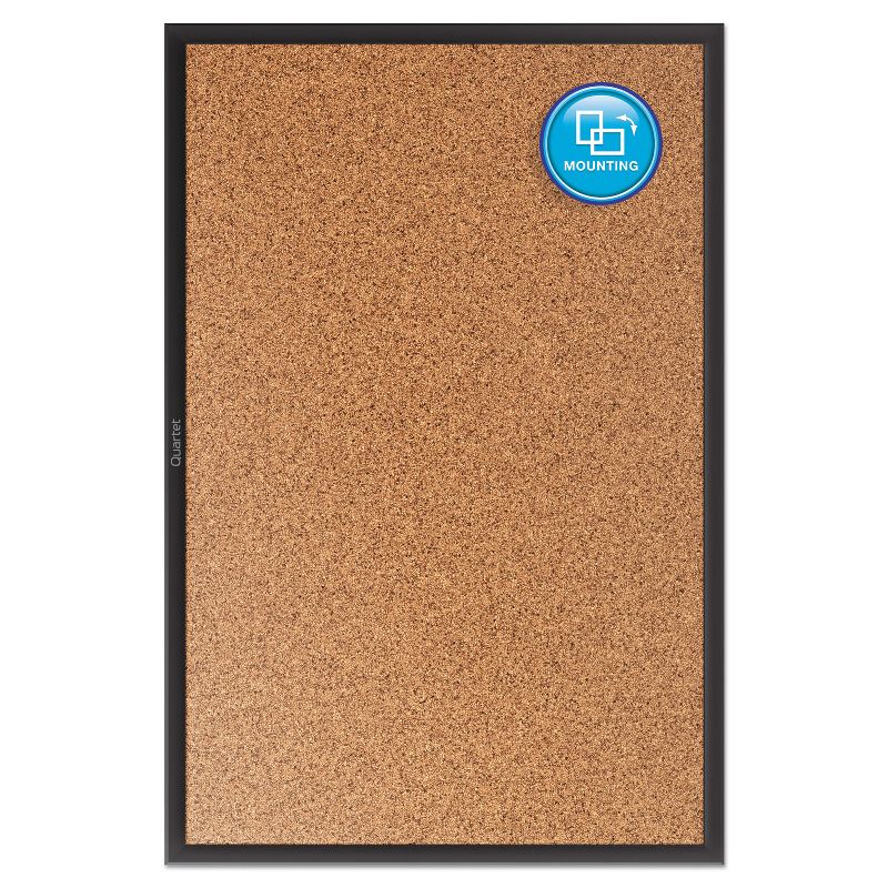 Quartet Classic Series Cork Bulletin Board 48x36 Black Aluminum Frame 2304B
