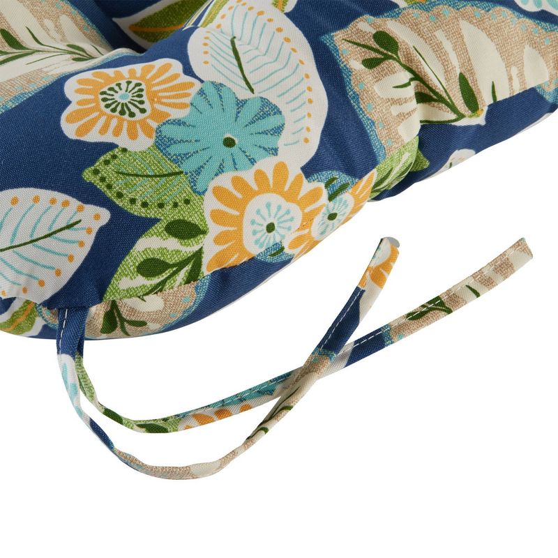 Set of 2 Marlow Floral Outdoor Seat/Back Chair Cushions - Kensington Garden