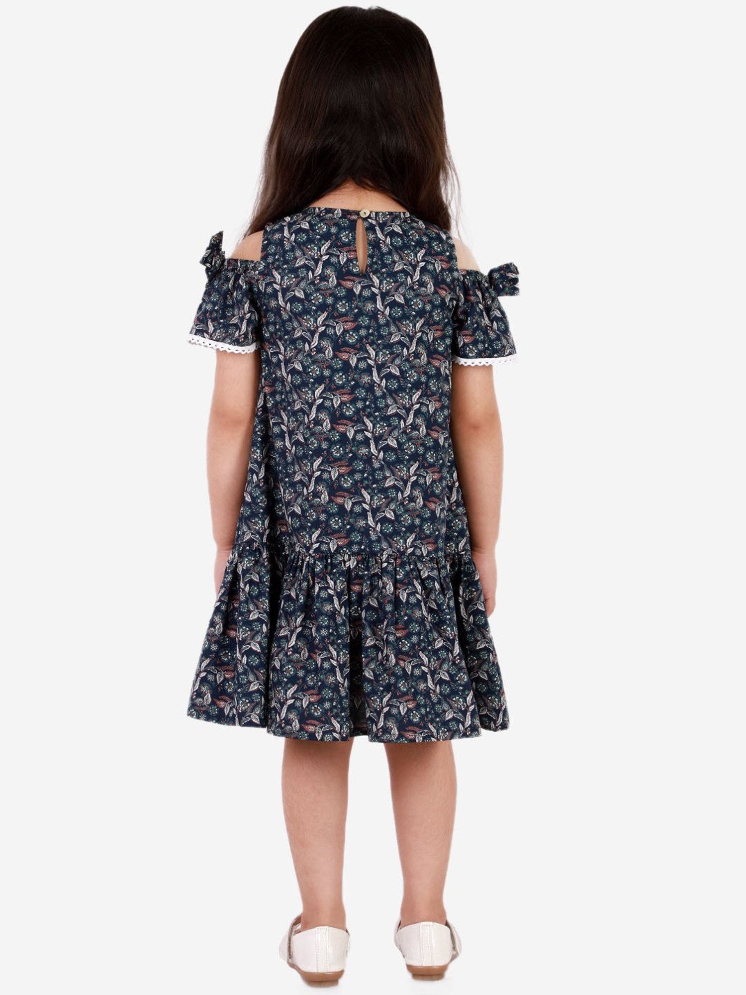 Lil Drama Kids Navy Floral Print Dress