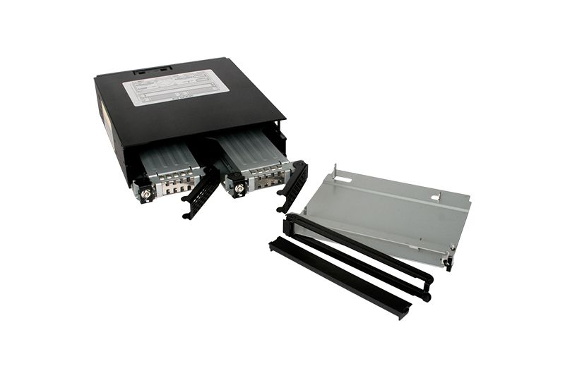 Icy Dock MB994IKO-3SB Drive Enclosure for 5.25" 6Gb/s SAS, Serial ATA/600 - Serial ATA/600 Host Interface Internal - Black - 2 x HDD Supported