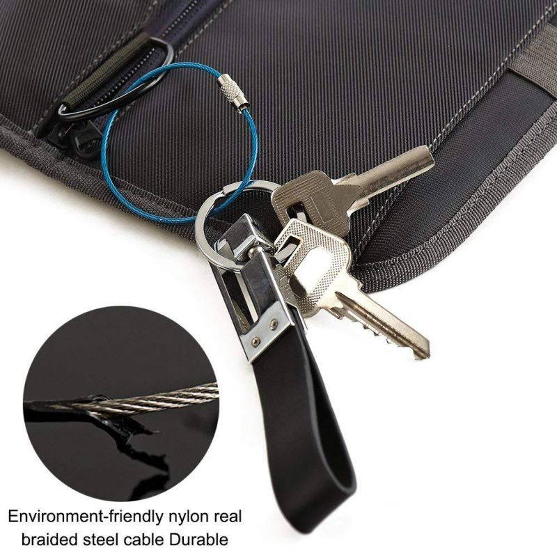 25pcs Wire Keychains, SENHAI Key Ring 2mm Cable Loops 6" and 8.7 inches Stainless Steel Gear for Hanging Luggage Tag, Keyrings and ID Tag Keepers