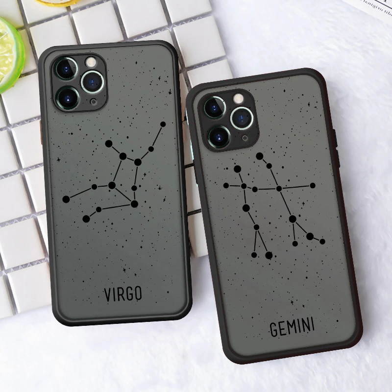 Twelve constellations Phone Case For iPhone 8 6s 7 Plus SE 2 X XR XS Max Cases For iPhone 11 12 Pro Max Mini Hard PC Back Cover