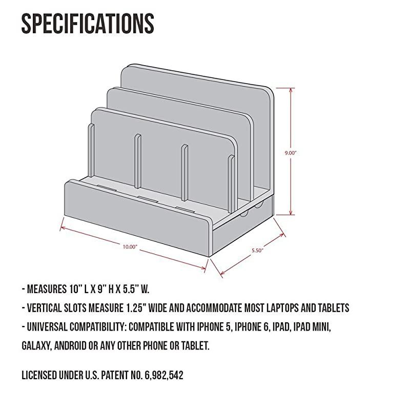 Bamboo MultiDevice Charging Station Dock amp Organizer Multiple Finishes Available for Laptops Tablets and Phones | GUS San Francisco CA
