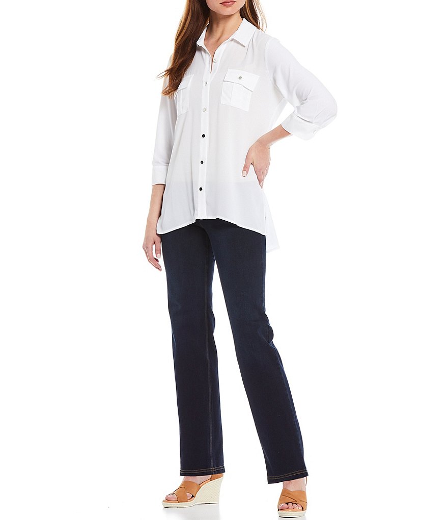 Slim Factor by Investments Classic Waist Denim Slim Straight Leg Jeans