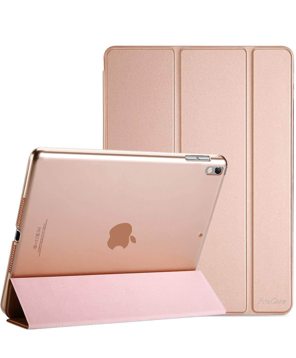ProCase iPad Pro 10.5 Case 2017, Ultra Slim Lightweight Stand Smart Case Shell with Translucent Frosted Back Cover for Apple iPad Pro 10.5 Inch &ndash;Rose Gold