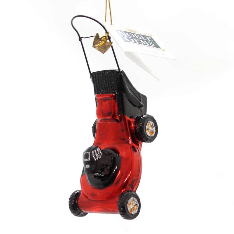 Noble Gems 3.25" Glass Lawnmower Lawn Maintenance  -  Tree Ornaments
