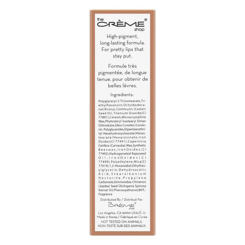 The Crème Shop Read My Lipstick - Shortbread - 0.105oz