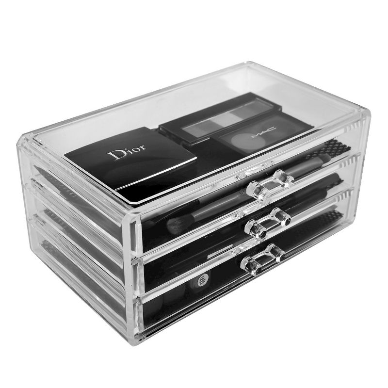 Sorbus Stackable Makeup Storage Display - 3 Large Drawers