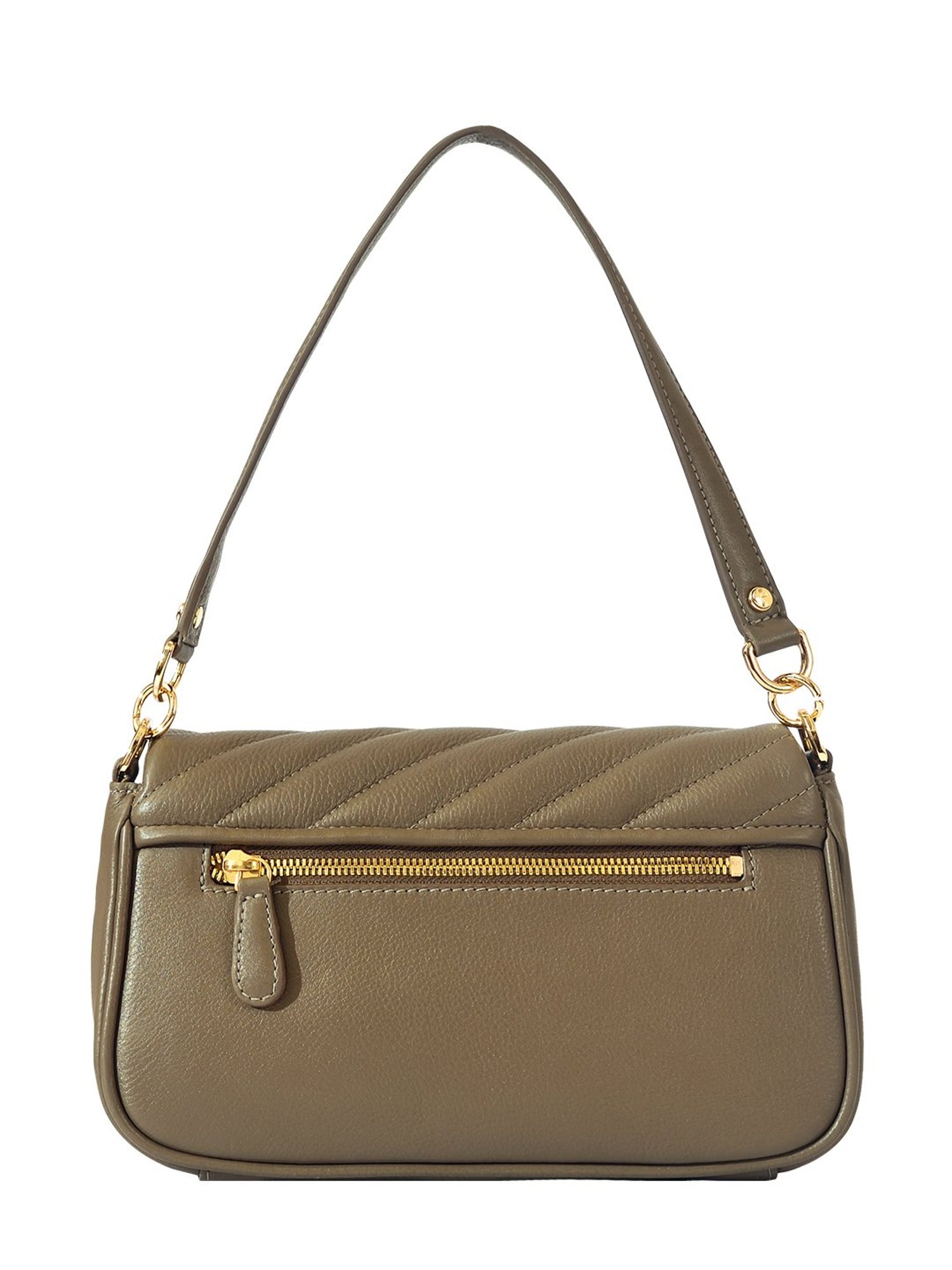 Eske Olive Green Quilted Medium Shoulder Bag