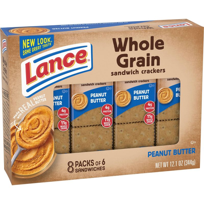 Lance Whole Grain Peanut Butter Cracker Sandwiches - 12.1oz
