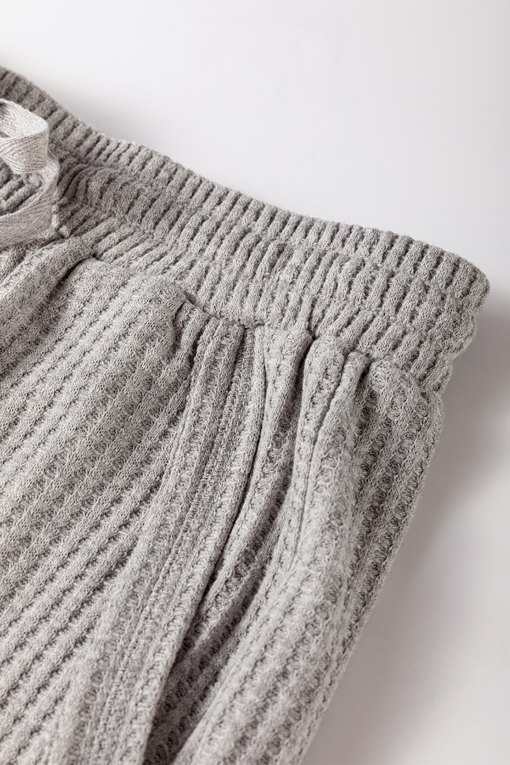 Skobeloff Textured Ruffle Split Top and Drawstring Shorts Set