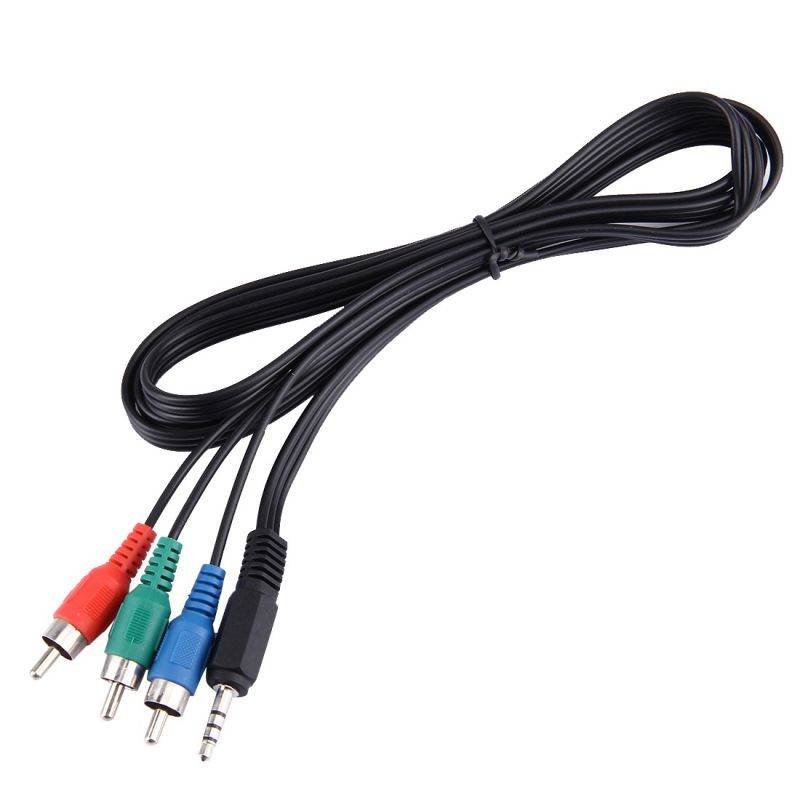 Component Video Cables with Audio 12 Feet Gold Plated RCA to RCA Supports 1080i