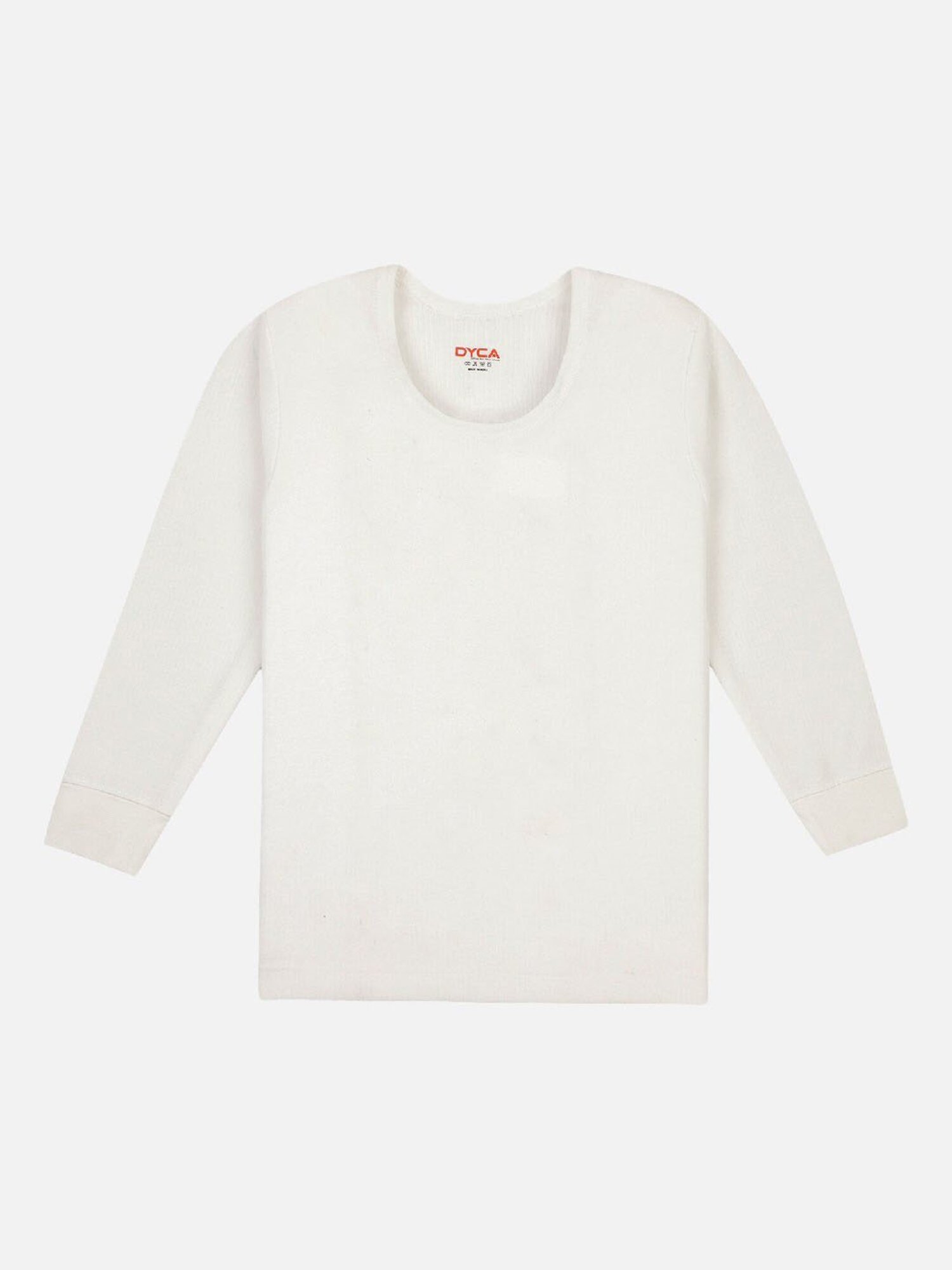 Dyca Kids Off White Solid Full Sleeves T-Shirt with Pants