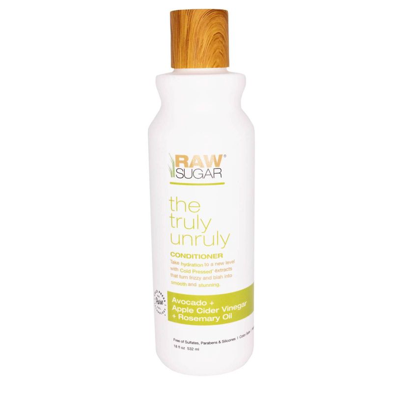 Raw Sugar Conditioner Truly Unruly Avocado + Apple Cider Vinegar + Rosemary Oil - 18 fl oz