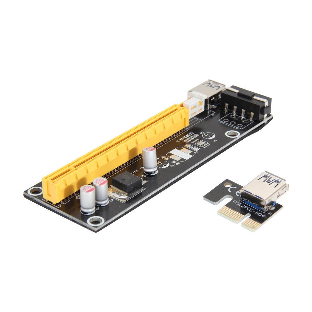 30cm USB 3.0 PCI-E Express PCI-E 16X adapter + PCI-E 1X riser board +SATA 15 Pin-4Pin power cable Extender Riser Card Adapter