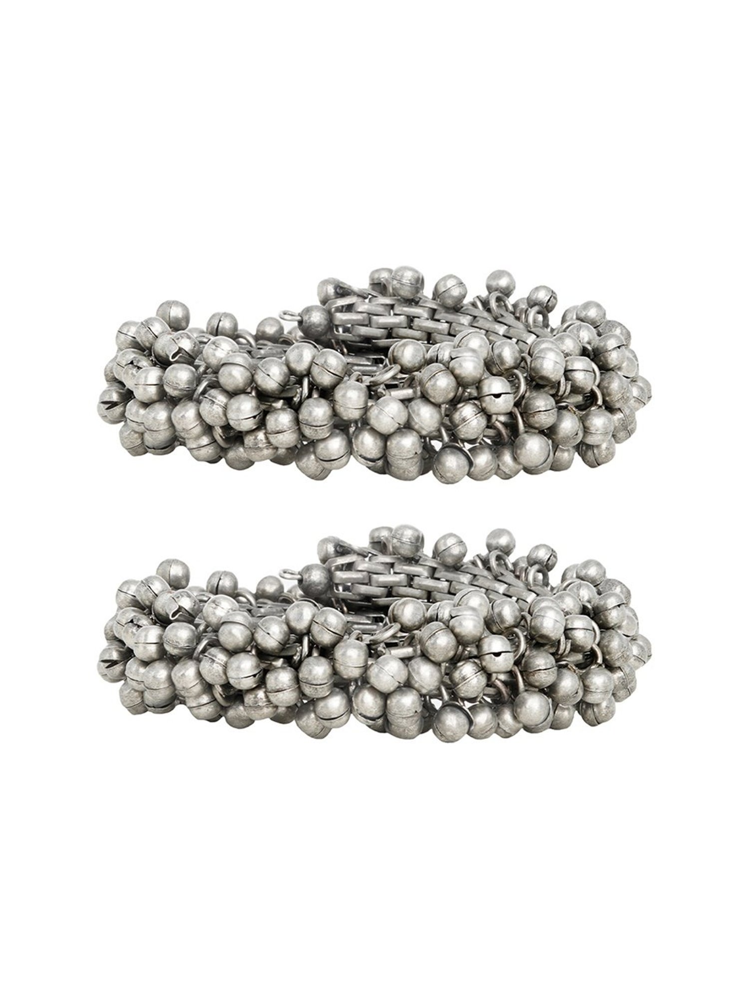 Teejh Silver-Plated Pragya Stacked Bracelets for Women - Set of 2