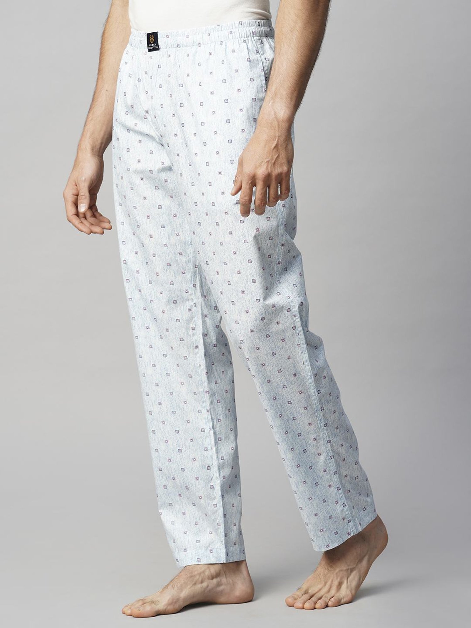 Urban Scottish Blue Regular Fit Printed Nightwear Pyjamas