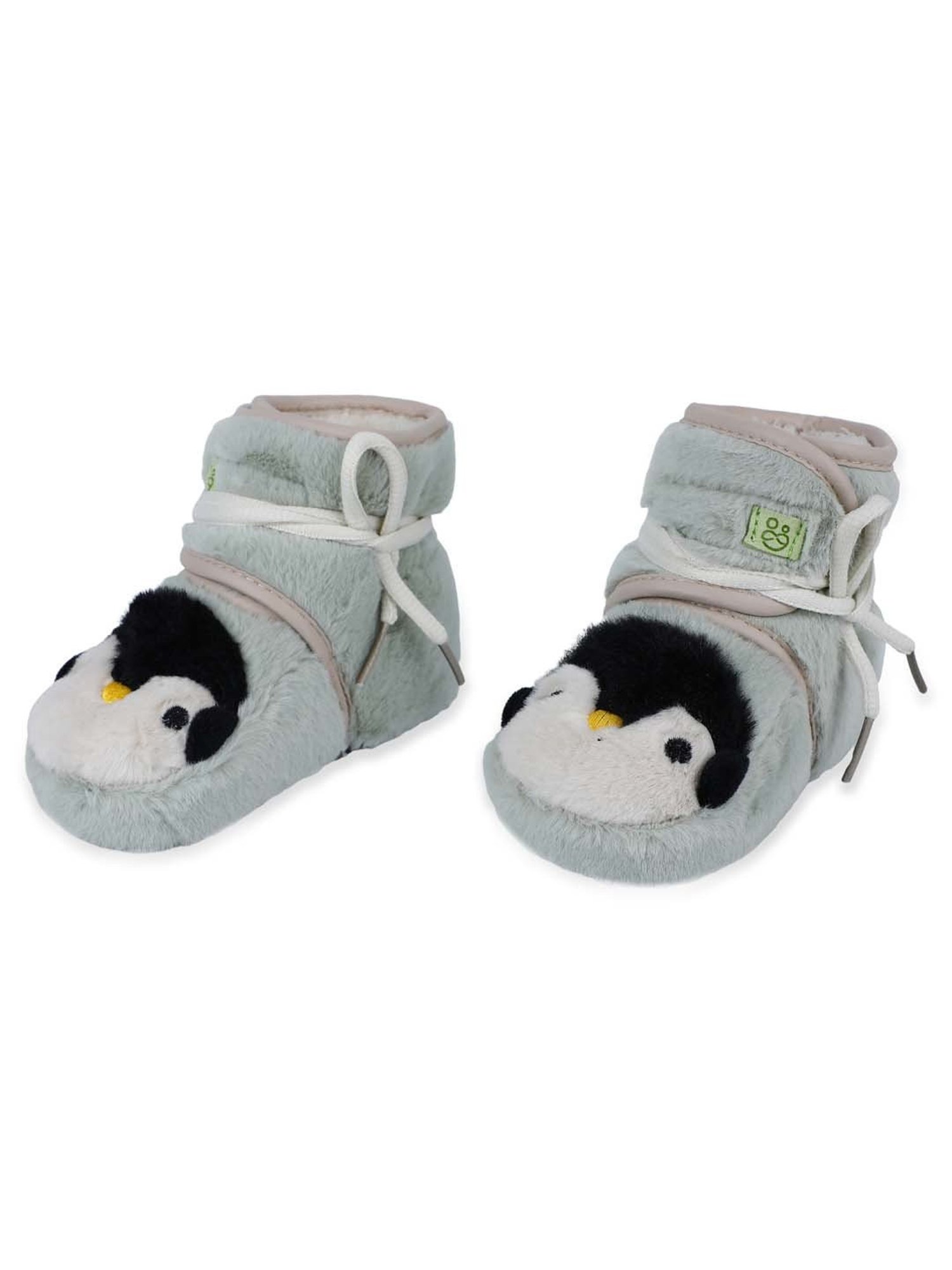 Baby Moo Kids Green & Black Casual Booties