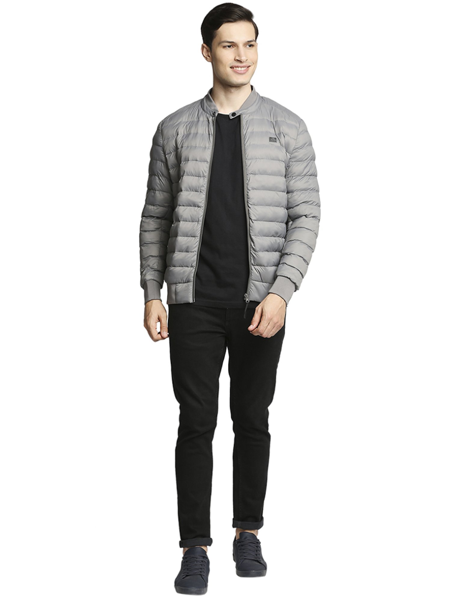 Colorplus Grey  Tailored Fit Quilted Jackets