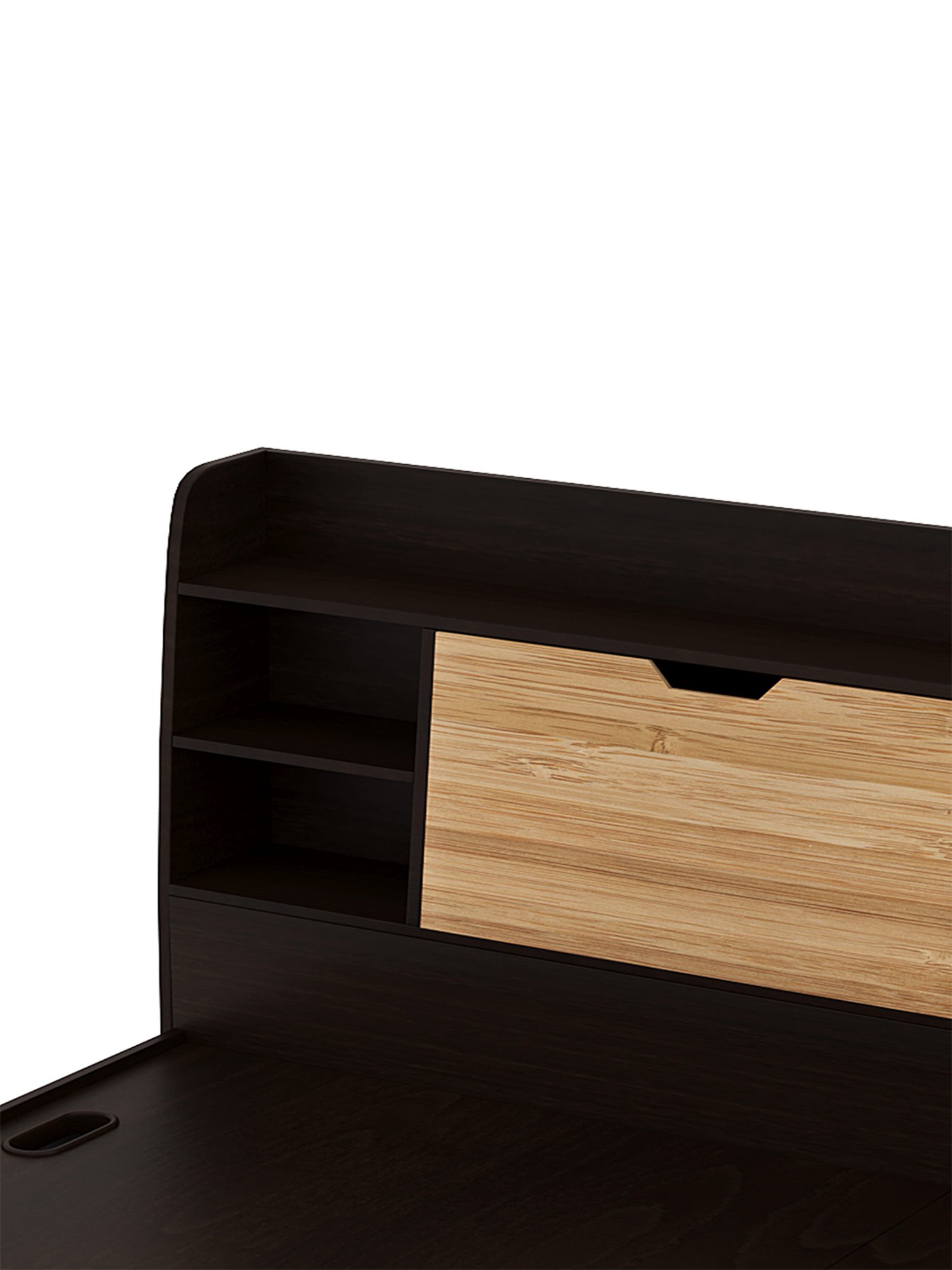 Nilkamal Riva Black Engineered Wood Queen Size Bed with Storage