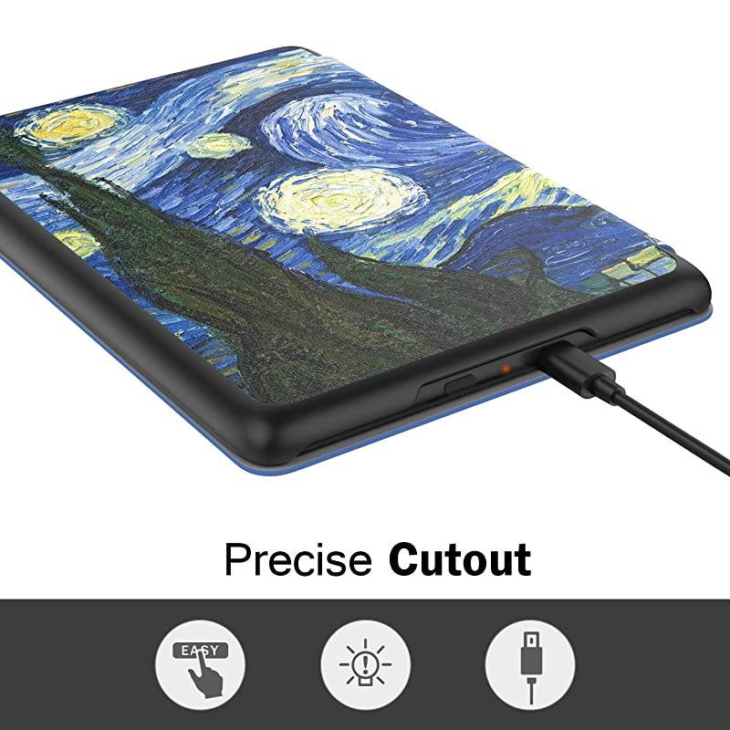 Case Fits Kindle Paperwhite 10th Generation 2018 Releases Thinnest Lightest Smart Shell Cover with Auto WakeSleep for  Kindle Paperwhite 2018 EReader Starry Night