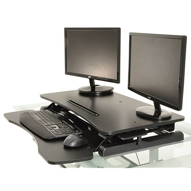 Height Adjustable Standing Desk Monitor Riser Gas Spring Tabletop Sit to Stand Workstation 315