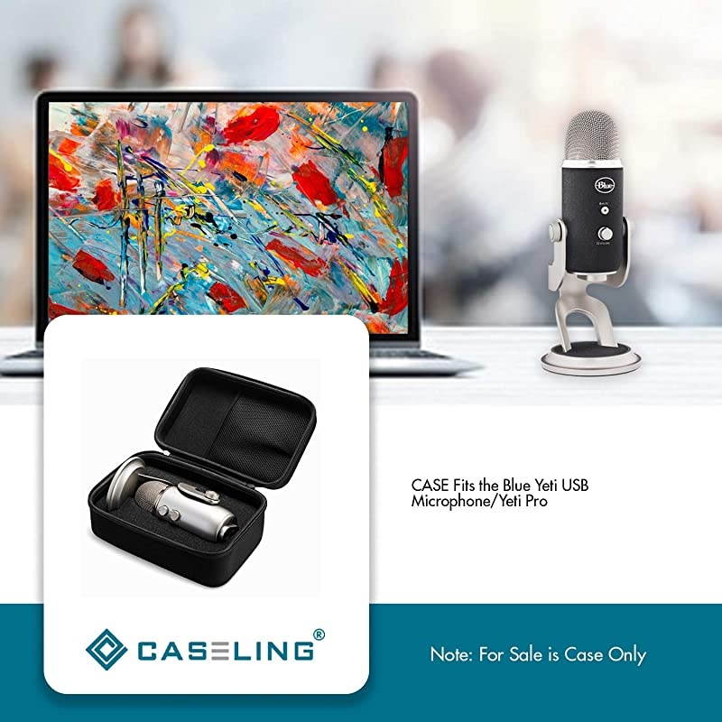 Hard Case Fits the Blue Yeti USB Microphone or Yeti Pro