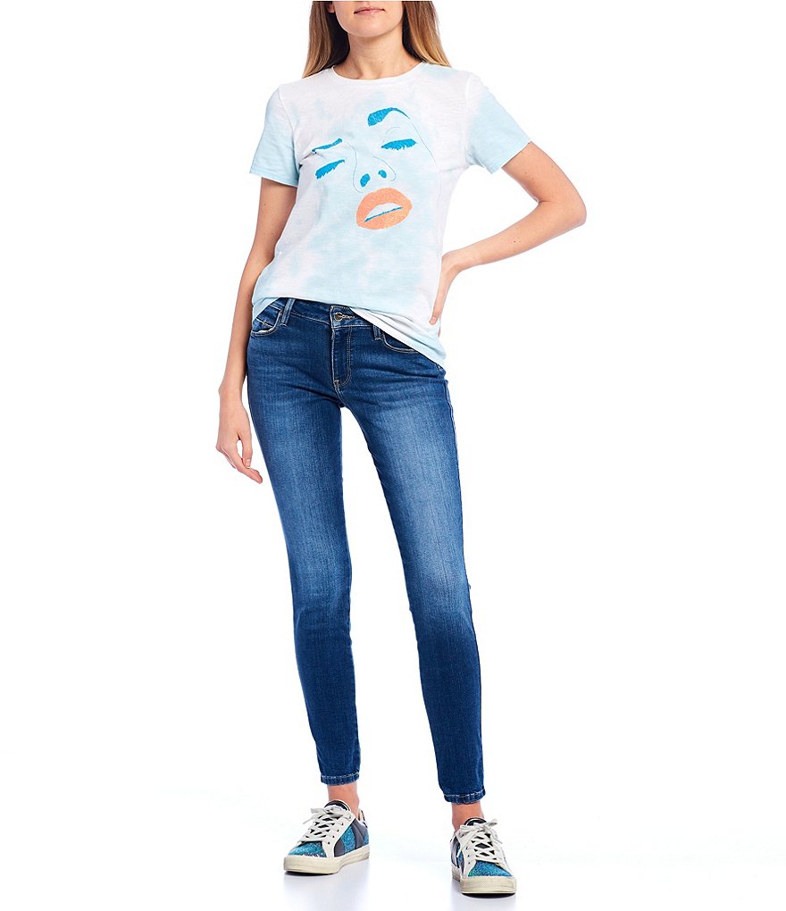 Celebrity Pink Destructed Mom Jeans