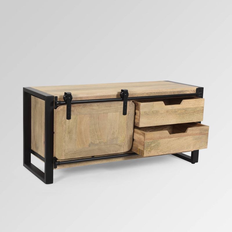 49" Gorman Boho TV Stand Natural/Black - Christopher Knight Home