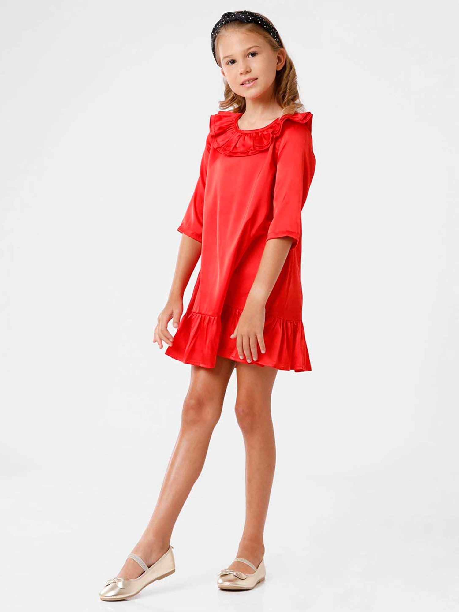 Kate & Oscar Kids Red Regular Fit Dress
